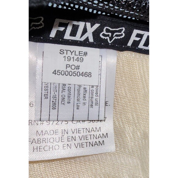 Genuine Fox Racing Hat USA Flag Print Trucker Mesh Snap Hat Cap OSFA EUC - Picture 7 of 7